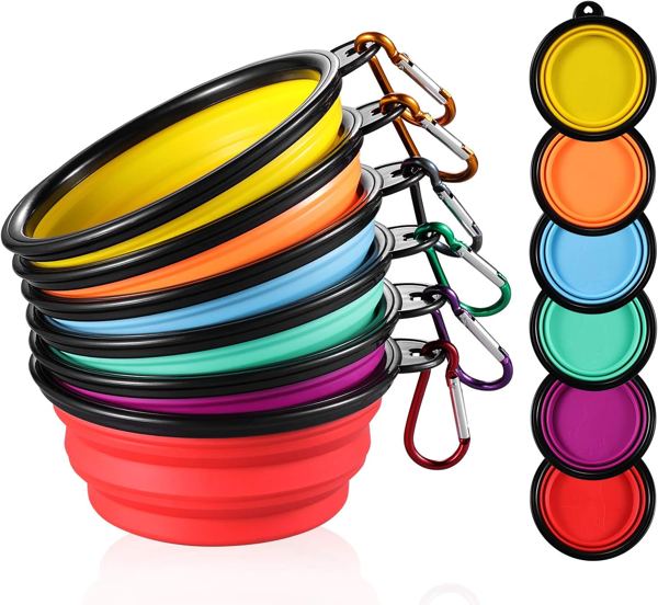 Collapsible Dog Bowl for Travel (12oz), 6 Pack