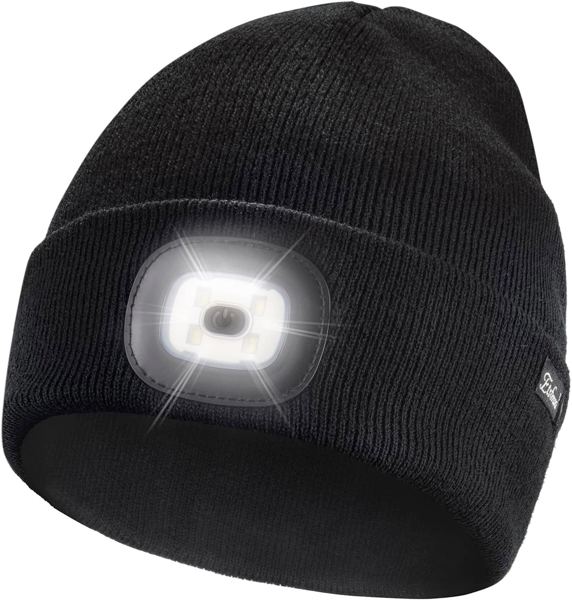 Etsfmoa Unisex Beanie with The Light, Gifts for Men Dad Father Winter Caps