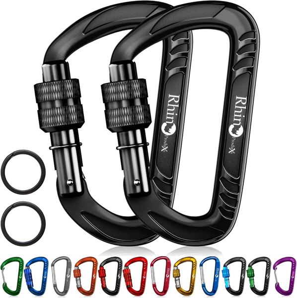 Rhino Produxs 12kN (2697 lbs) Heavy Duty Carabiner Clips